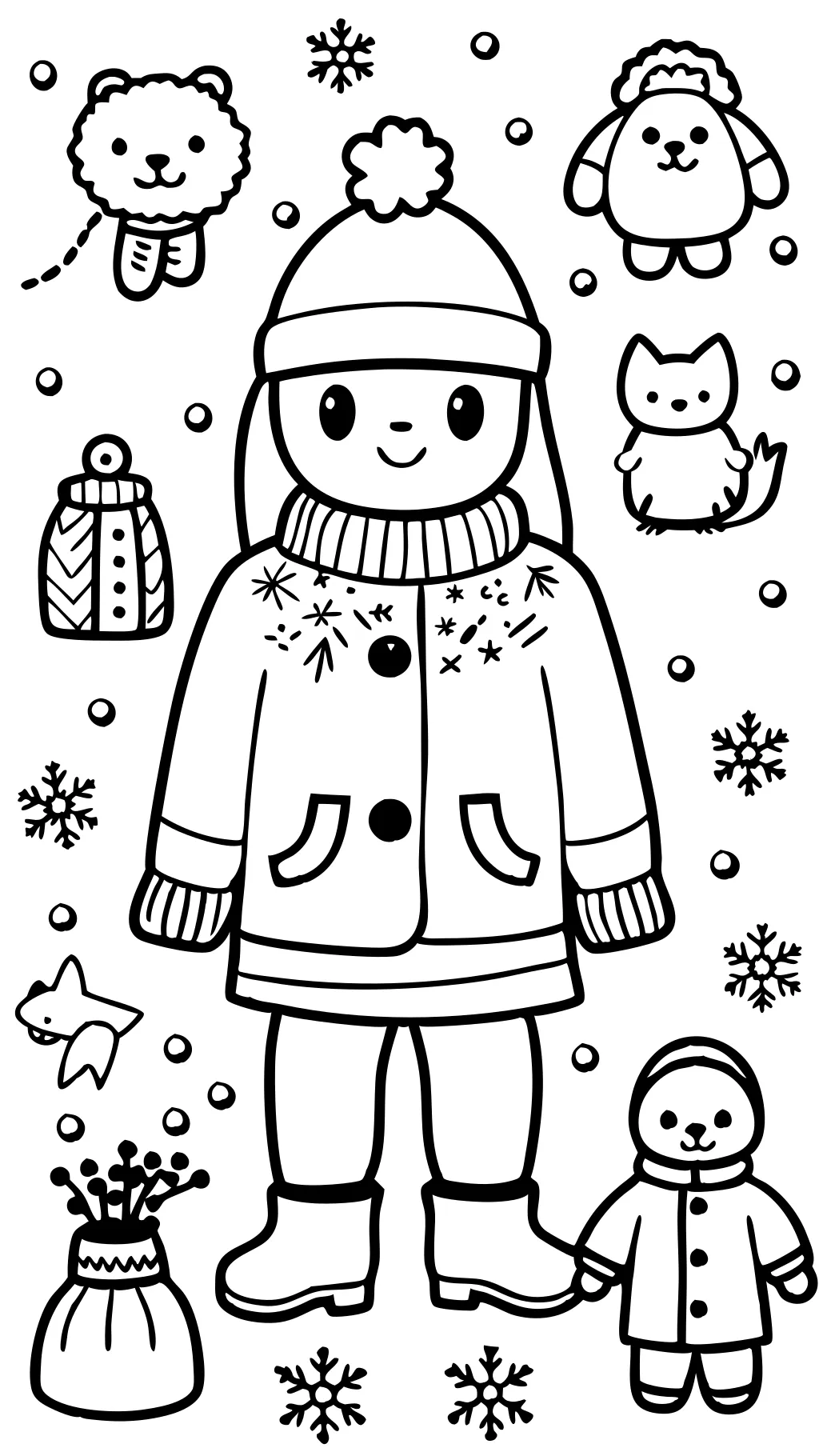 winter wear coloring pages